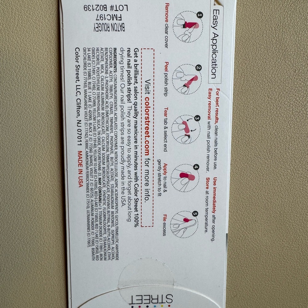 Color Street Baton Rougey Polish Strips - Picture 2 of 2